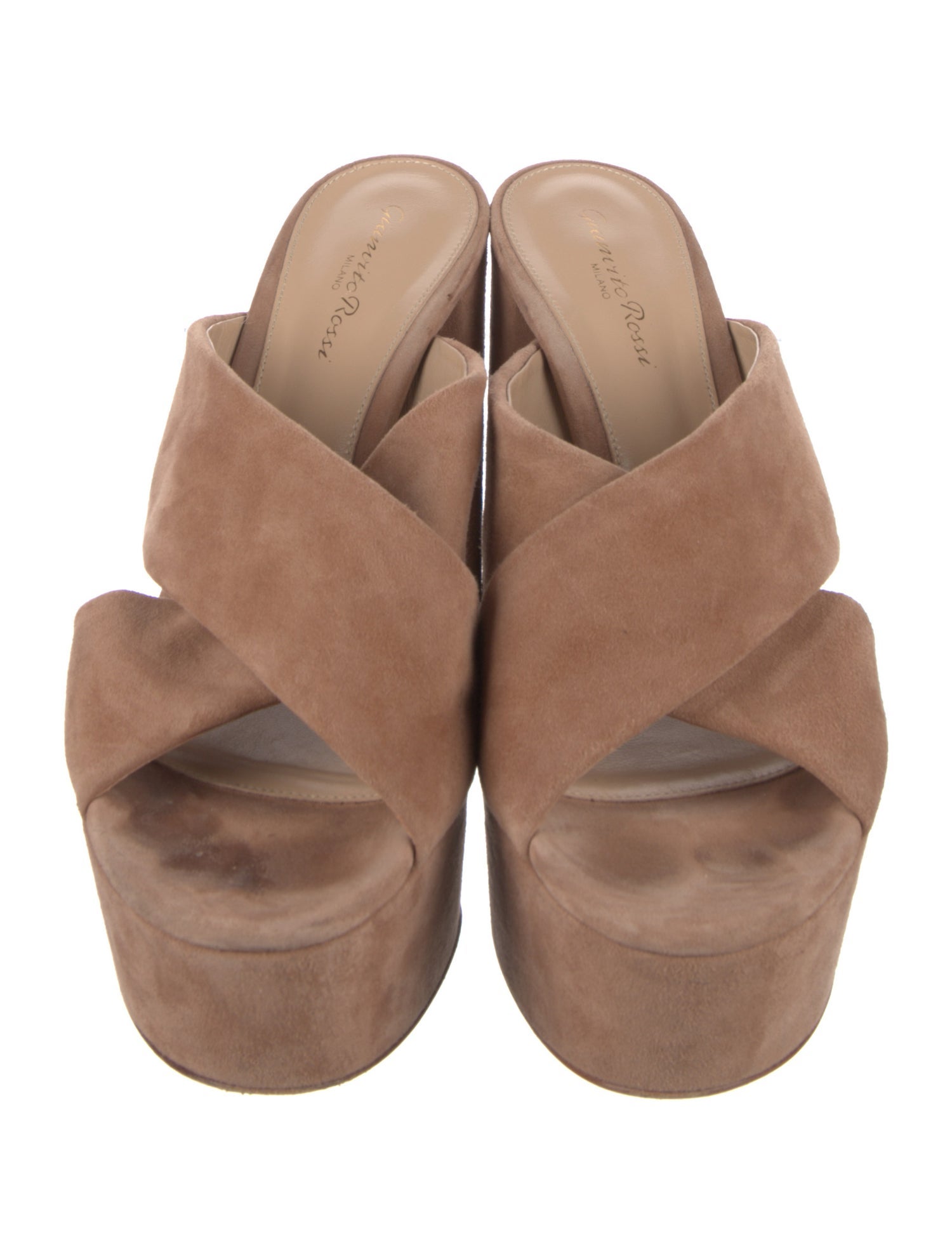 Gianvito Rossi Suede Slides